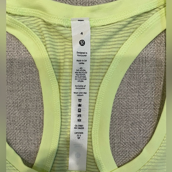 Lululemon Swiftly Tech Racerback Tank Top 2.0 *Race Length in Faded Zap - Picture 14 of 15